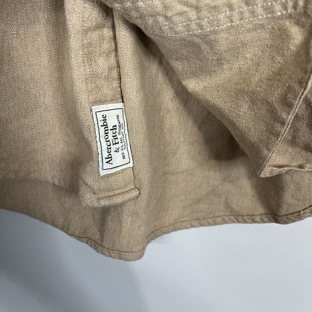 Abercrombie & Fitch Tan Chore Button Up Shirt Small - Picture 4 of 5